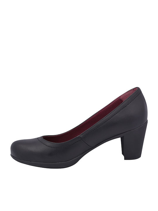 Leder Pumps Schwarz