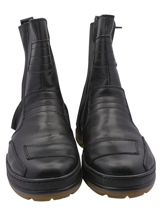 Leder Schwarz Herrenstiefel