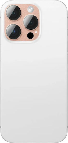 Amazingthing Aviation-Grade Alloy Tempered Glass Lens for iPhone 16 Pro / 16 Pro Max Camera Lens Rose Gold