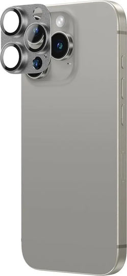 Amazingthing Aviation-Grade Alloy Tempered Glass Lens for iPhone 16 Pro / 16 Pro Max Camera Protectors Gray