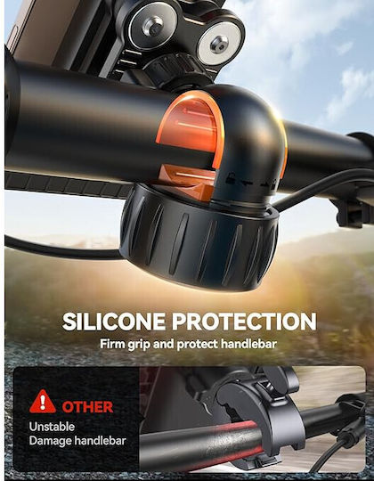Suport pentru Telefon Mobil Bicicletă Motocicletă Reglabil 360° Rezistent la Șocuri Suporturi Anti-vibrații pentru Smartphone-uri De La 4.7 La 7 Inch Negru