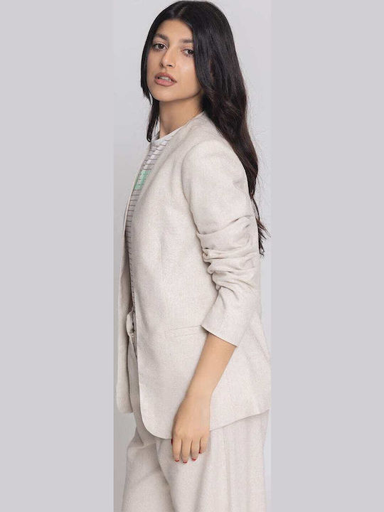 Vero Moda Soffie Lang Damen Blazer Beige
