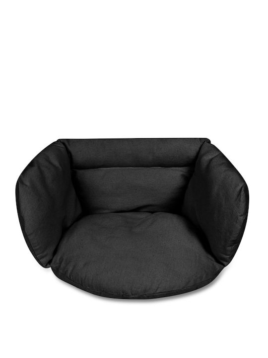 Garten & Veranda Schaukel mit Basis und Kissen Sessel Schwarz