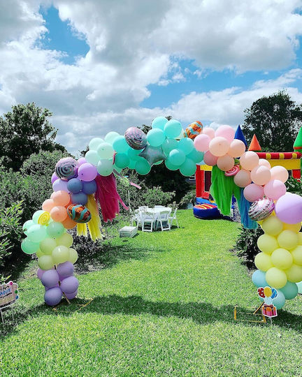 Arc de Baloane 2.4 M x 2.7 M Suport Metal Bază Pătrat 2 Sacose Greutate Accesorii pentru Balene Banda pentru Baloane Accesorii pentru Petreceri Decoratiuni