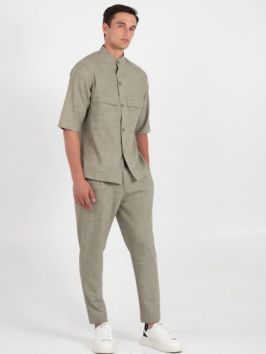 Langärmeliges Overshirt Olive