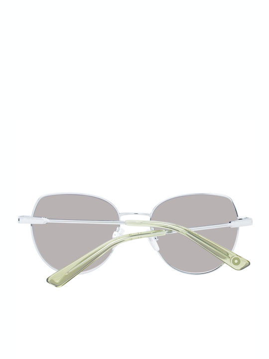 Pepe Jeans Women's Sunglasses with Silver Metal Frame and Silver Mirror Lens PJ5197-898
