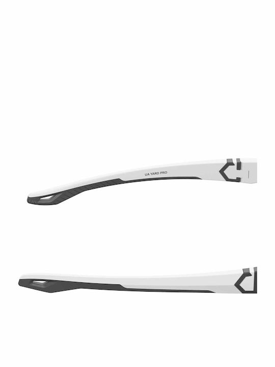 Under Armour Yard Pro Men's Sunglasses with White Plastic Frame and Orange Lens UA YARD PRO 6HT50 99