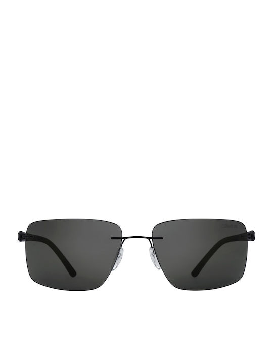 Silhouette Women Sunglasses with Black Frame and Black Polarized Lens