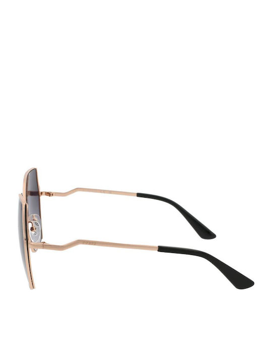 Guess Ochelari De Soare Pentru Femei Cu Ramă Metalică Auriu Și Lentile Gri Degrade
