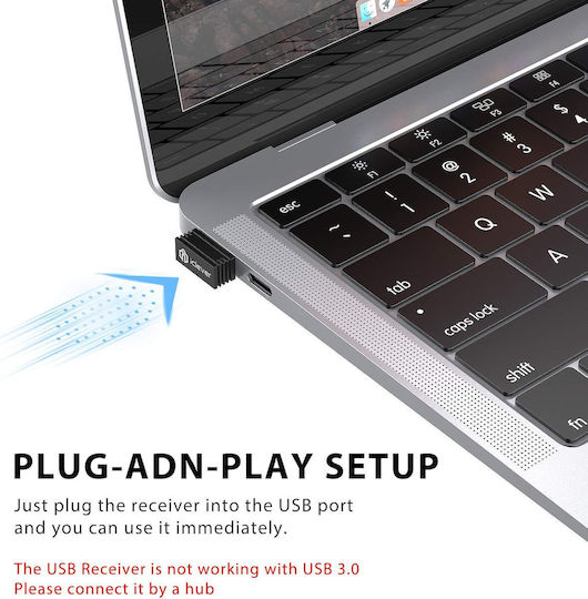 iClever E03-0131A-92 Ασύρματο Πληκτρολόγιο Αγγλικό US