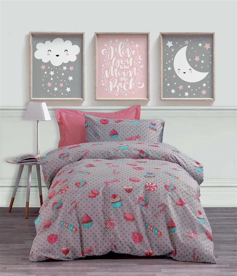 Makis Tselios Home Dance Детски Плик за Завивка Единичен Памучен Розов 160x240бр