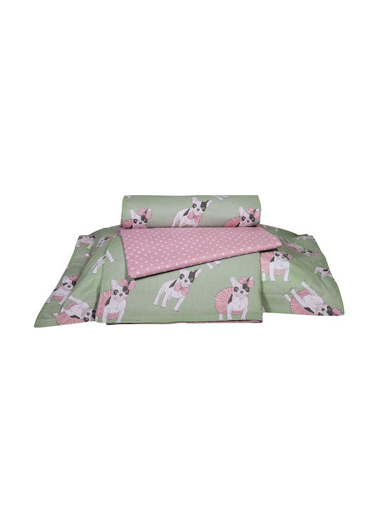 Greenwich Polo Club 8826 Set Kids Duvet Cover Single with Pillowcase Cotton Pink - Mint 160x240cm