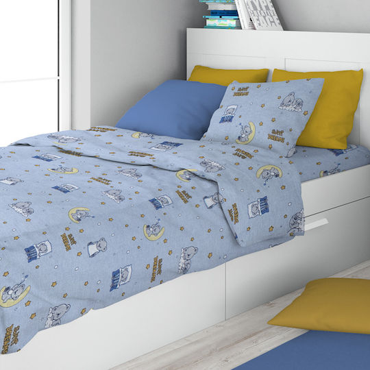 Dimcol Детски Плик за Завивка Единичен Памучен Sky Blue 160x240бр