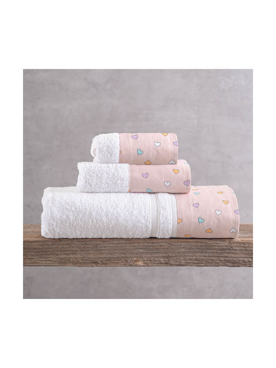 Rythmos Tiny Heart Set Kids Duvet Cover Single with Pillowcase Cotton Somon 160x250cm