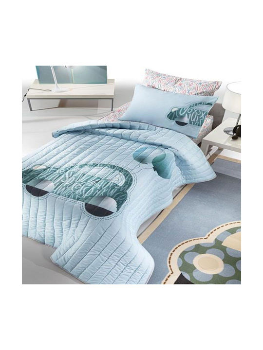 Saint Clair Auto Suede Детски Плик за Завивка Единичен Light Blue 160x220бр