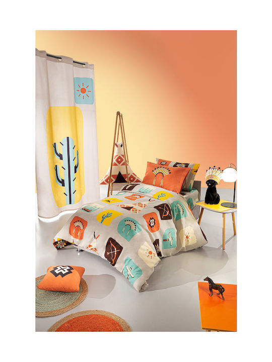 Saint Clair Indian Kids Duvet Cover Single Cotton Multicolored 160x220cm