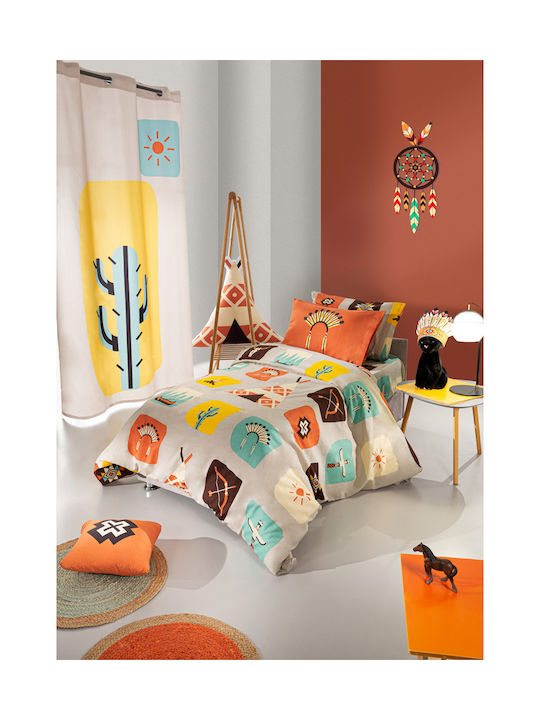 Saint Clair Indian Kids Duvet Cover Single Cotton Multicolored 160x220cm