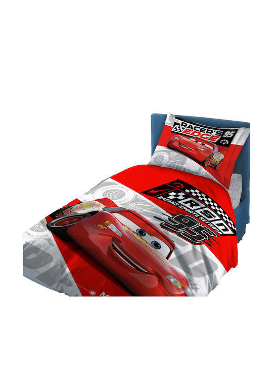 Dimcol Cars Комплект Детски Плик за Завивка Единичен с Калъфка Памучен Cars 160x240бр
