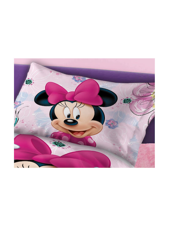 Dimcol Set Kinderbettbezug Übergröße Baumwolle Pink 240x160cm