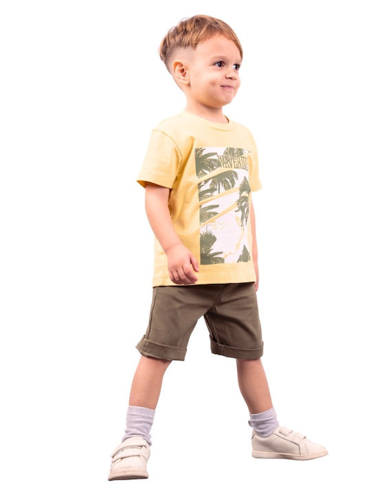 Kids' Set with Shorts Summer 2pcs Yellow