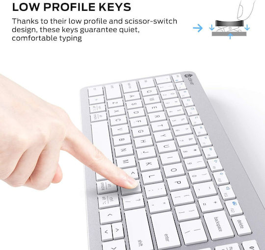 iClever BKA26S Kabellos Bluetooth Nur Tastatur Englisch US Fast Charging