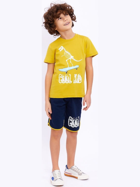 Kids' Set with Shorts Summer 2pcs Yellow