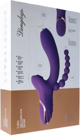 Langloys Leto Vibrator Iepurele 22.1cm Violet