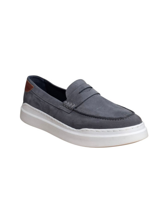 Men's Leather Moccasins Gray