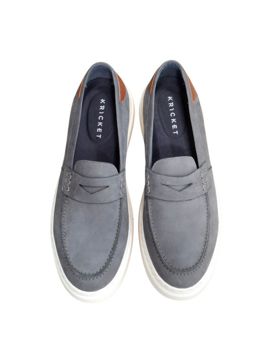 Men's Leather Moccasins Gray