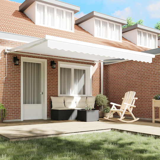 vidaXL Awning fabric White 3x4m