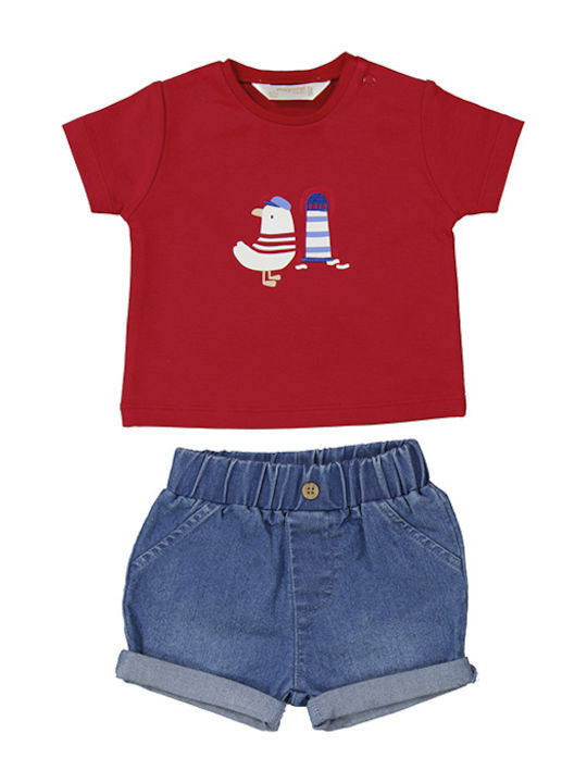 Kinder-Set mit Shorts Sommer 2Stück Red