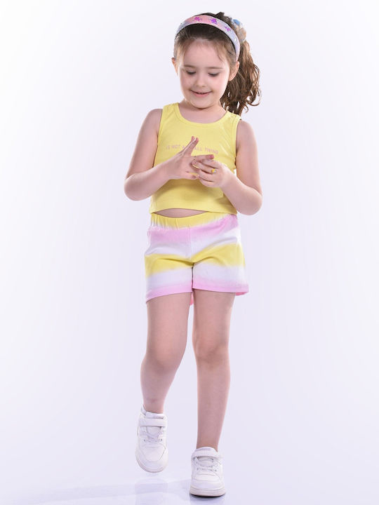 Kids' Set with Shorts Summer 2pcs Yellow