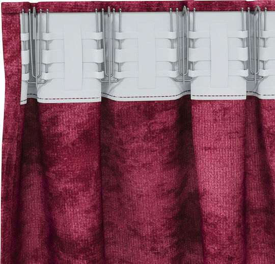 vidaXL Set Vorhänge Fenster mit Grommets Burgundisch 140x140cm