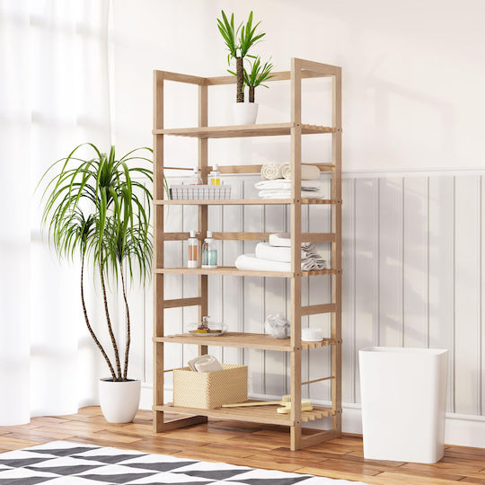 Casaria Rafturi de baie Raft Baie Lemn 136x58x27cm