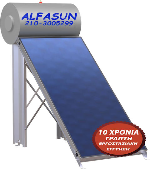 Alfasun Încălzitor solar de apă 160 litri Sticlă Energie Triplă cu colector de 2 metri pătrați