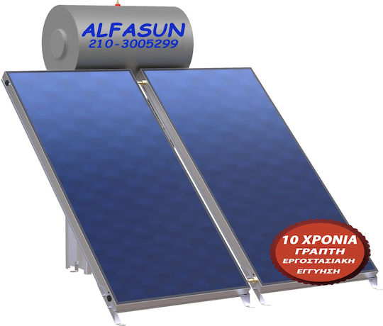 Alfasun Încălzitor solar de apă 200 litri Sticlă Dublă acțiune cu colector de 3 metri pătrați