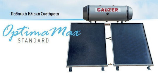 Gauzer Ηλιακός Θερμοσίφωνας 160lt Glass Τριπλής Ενέργειας 4τ.μ. Επιλεκτικός