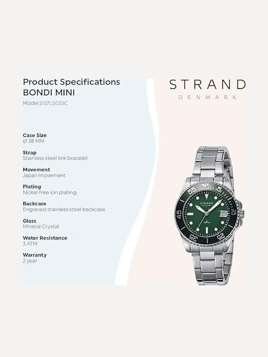 Strand by Obaku Women's Watch with Silver Metal Bracelet