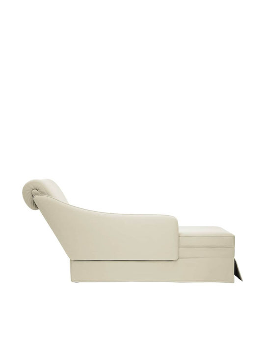 Velvet Recliner Beige L145xW56xH70cm