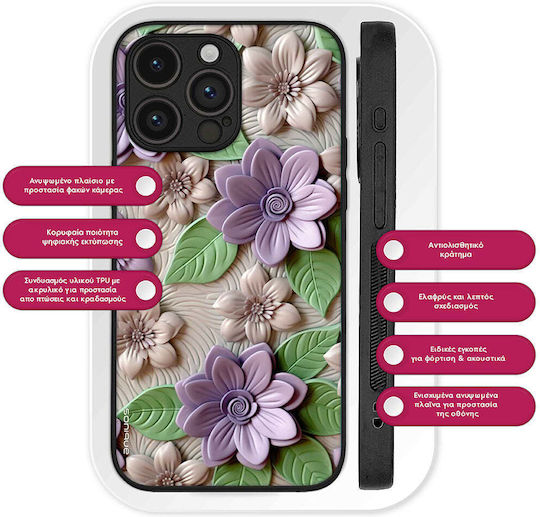 Калъф Sonique 3d Flower Series Google Pixel 9a 5g Лилав