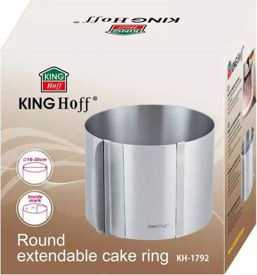 KING Hoff Reglabil Inel pentru tort Rotund Oțel inoxidabil 5908287217928