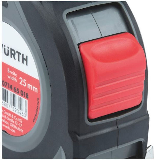Wurth 2K PT18 Tape Measure with Auto-Rewind 25mm x 8m