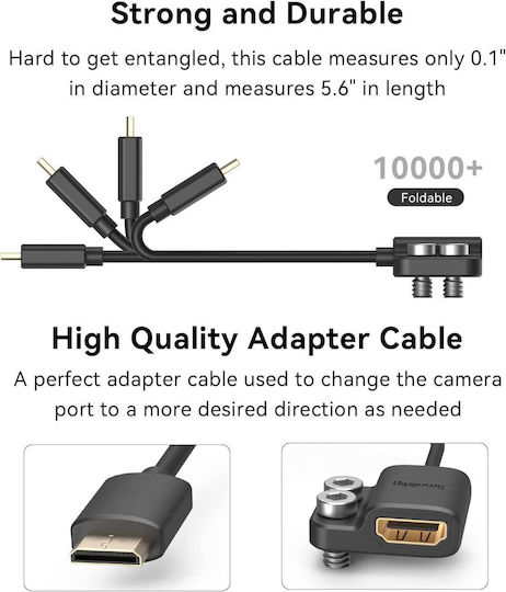 Mini HDMI La HDMI Feminin Adaptator C La A 4k 14 Cm Lungime Montare Șuruburi 1/4-20 Cameră Mini HDMI Port Asemănător Cu Nikon Z6 Z7 D780 Canon EOS RP 5D Mark IV