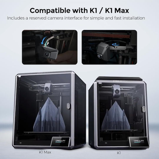 3d Printer Camera K1/k1 Max Ai Detection 1080p Hd Timelapse Live View Easy Installation Black