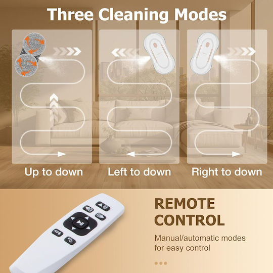 Battery Robot Window Cleaner White
