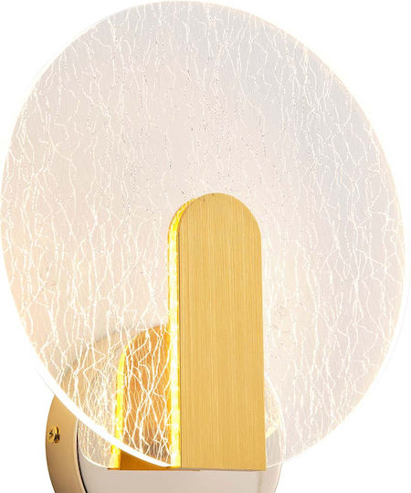 Eurolamp Modern Wall Lamp with Integrated LED and Warm White Light Gold 52x44x23cm