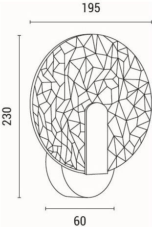 Eurolamp Modern Wall Lamp with Integrated LED and Warm White Light Gold 52x44x23cm