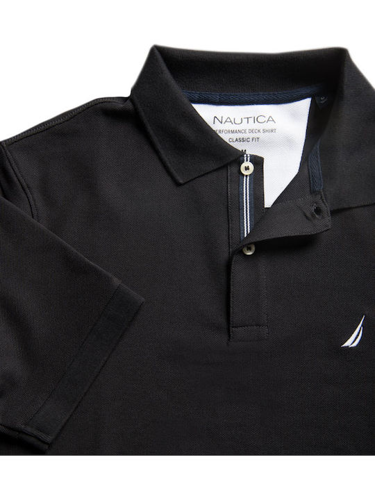 Performance Polo Short Sleeve Black Blouse