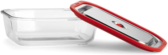 MagicVac MagicVac Glas-Mittagsbox Rot Mit Fächern 2lt