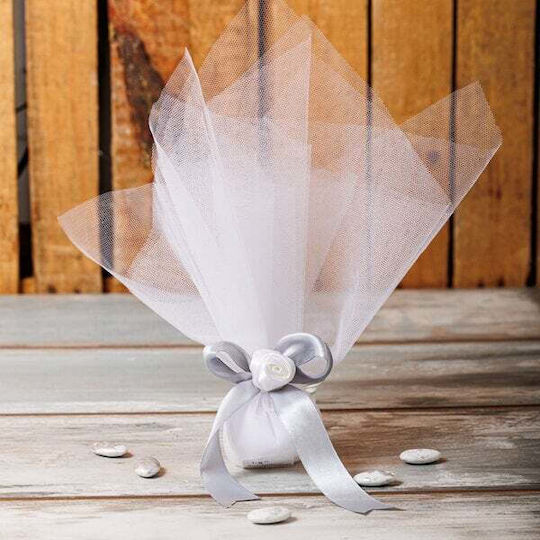 Tulle Handkerchief Set/100 45x45cm White